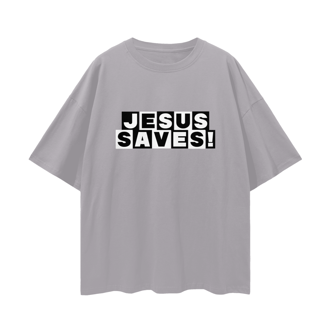 Religious Jesus Saves Cartoon Network Like Graphic Oversized T Shirt