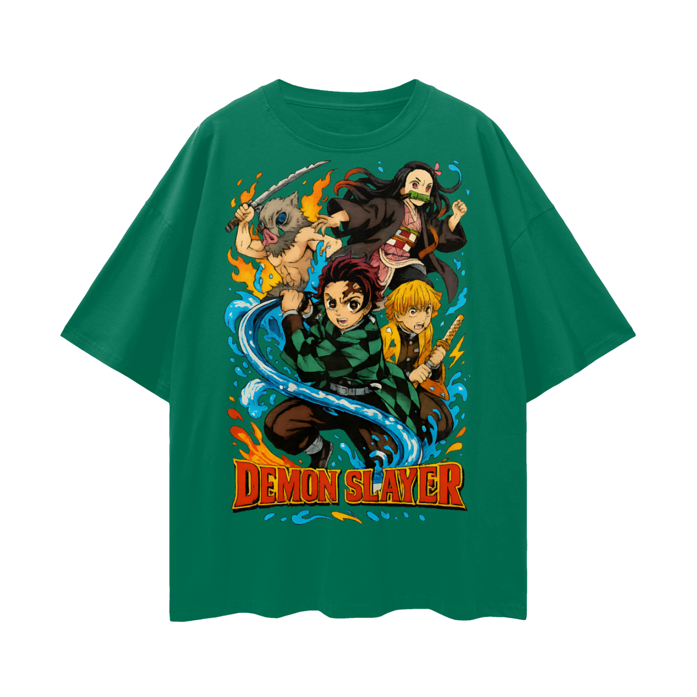 Vintage/Y2K Demon Slayer Anime All Characters Oversized T Shirt