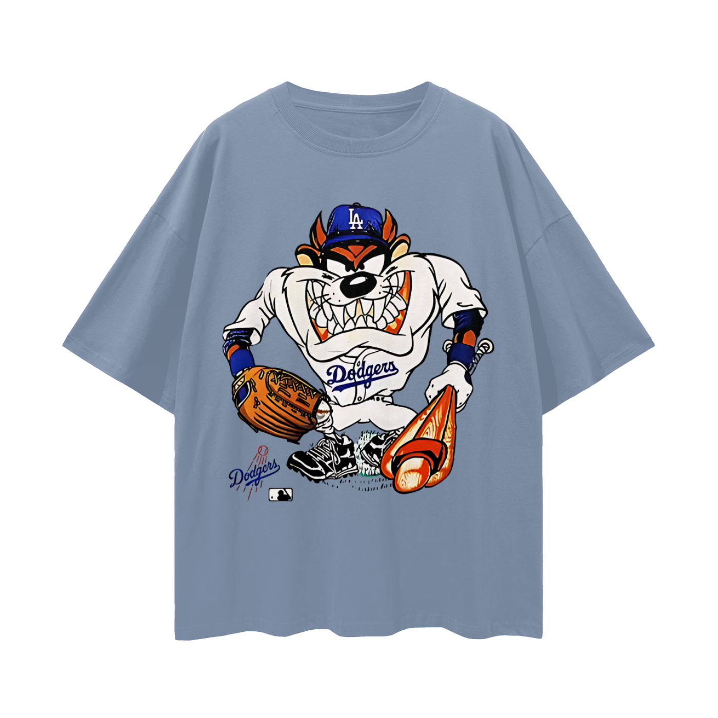 Tasmanian Devil LA Dodgers 90s Y2K Vintage Like Graphic Oversized T Shirt
