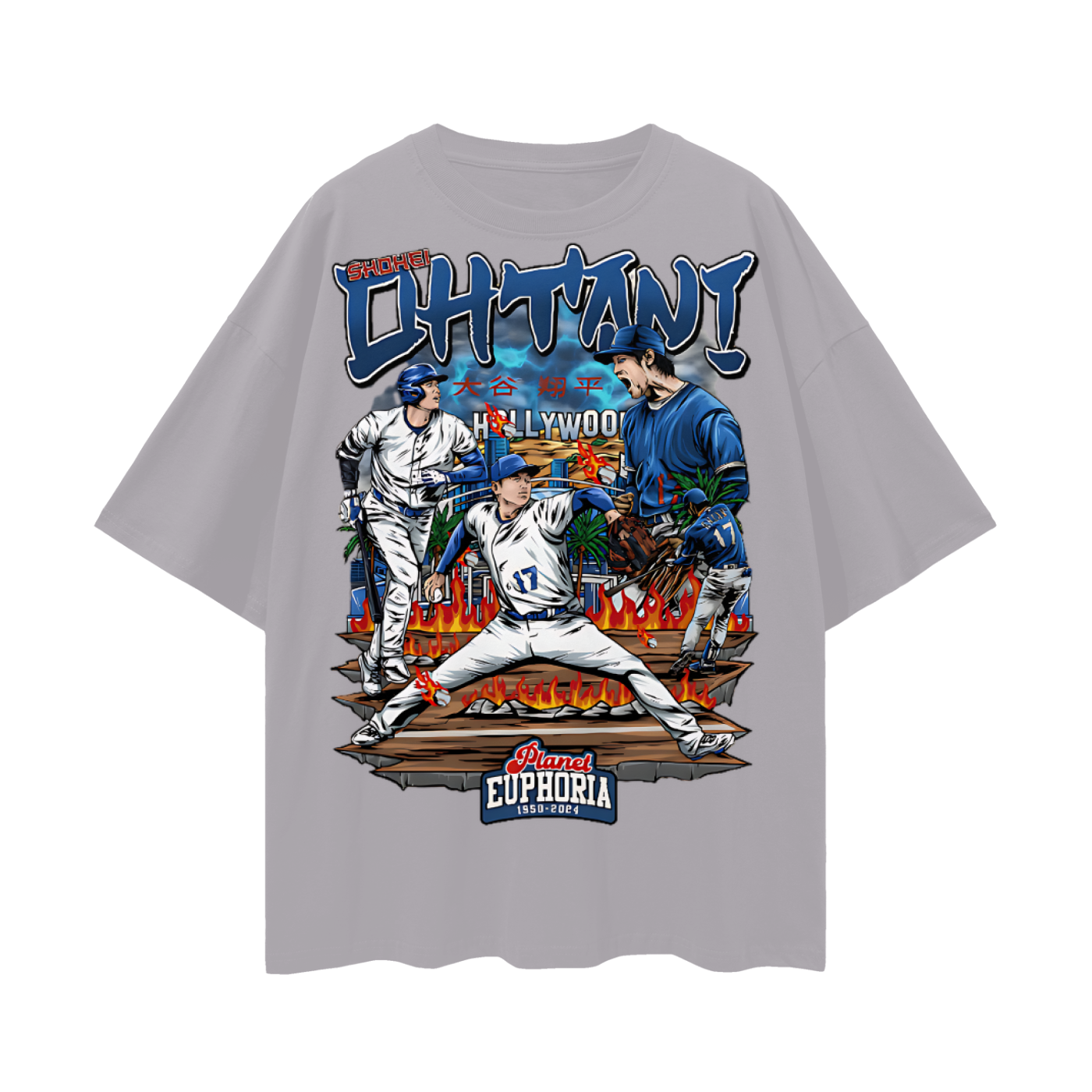 Shohei Otani Dodgers PE MLB Baseball Vintage Like Graphic Oversized T Shirt