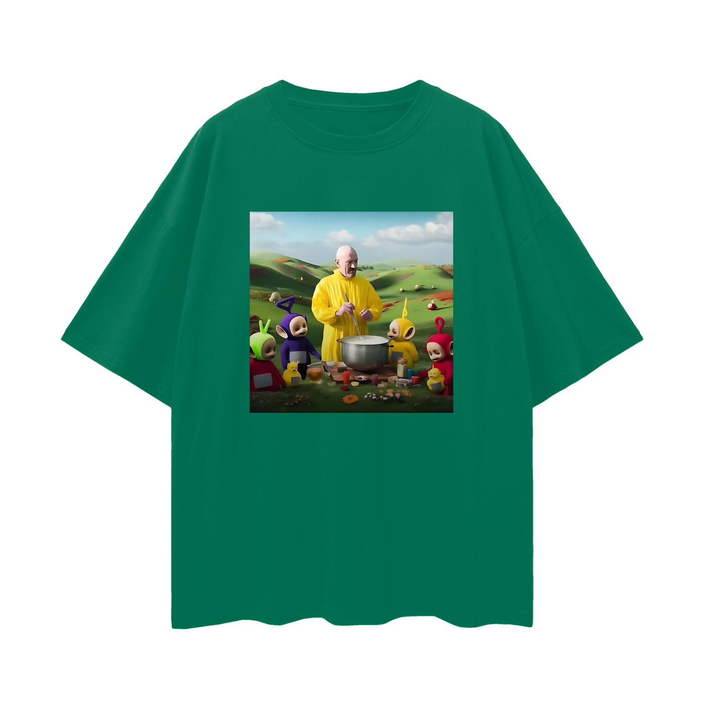 Funny Walter White Teletubbies Breaking Bad Graphic Oversized T Shirt