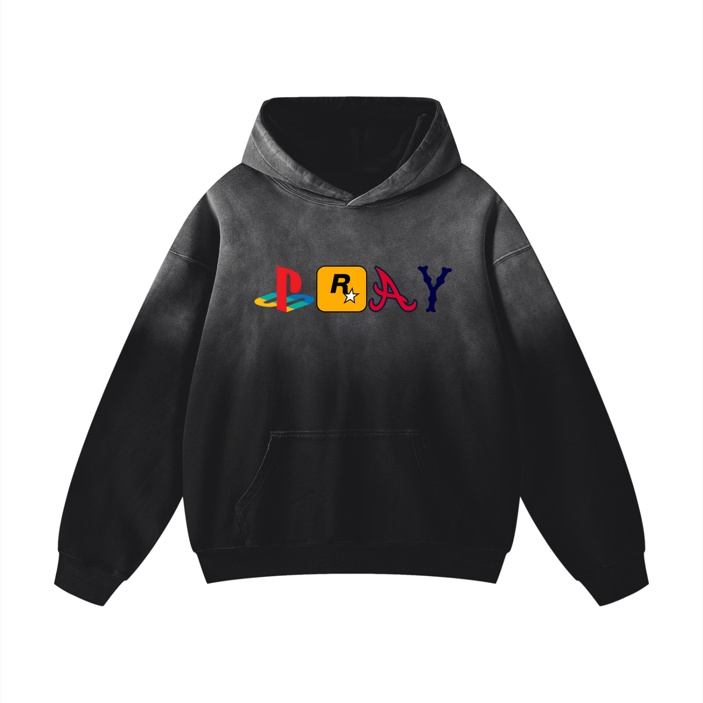 Vintage/Y2K Religious Jesus Pray Logos Oversized Hoodie
