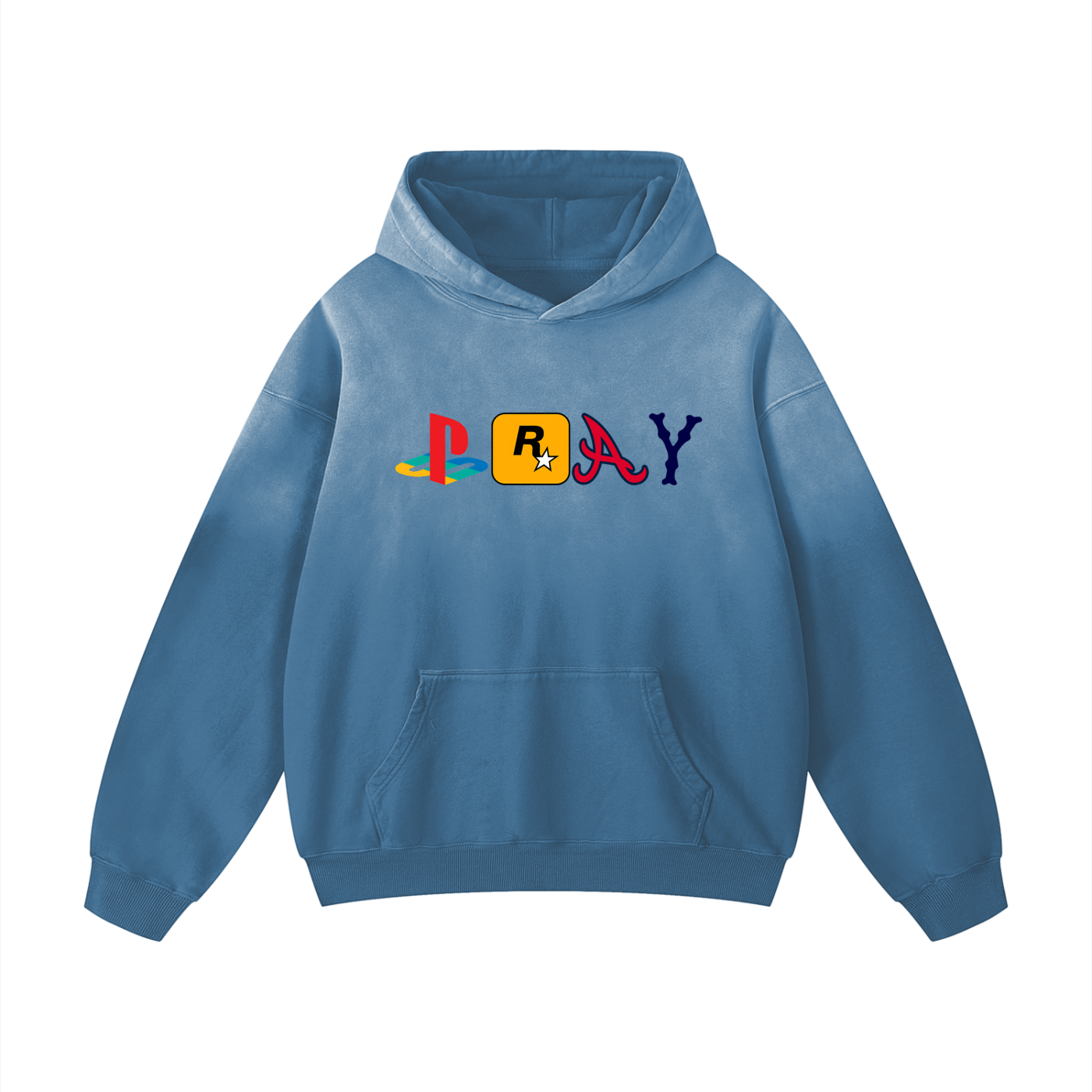 Vintage/Y2K Religious Jesus Pray Logos Oversized Hoodie