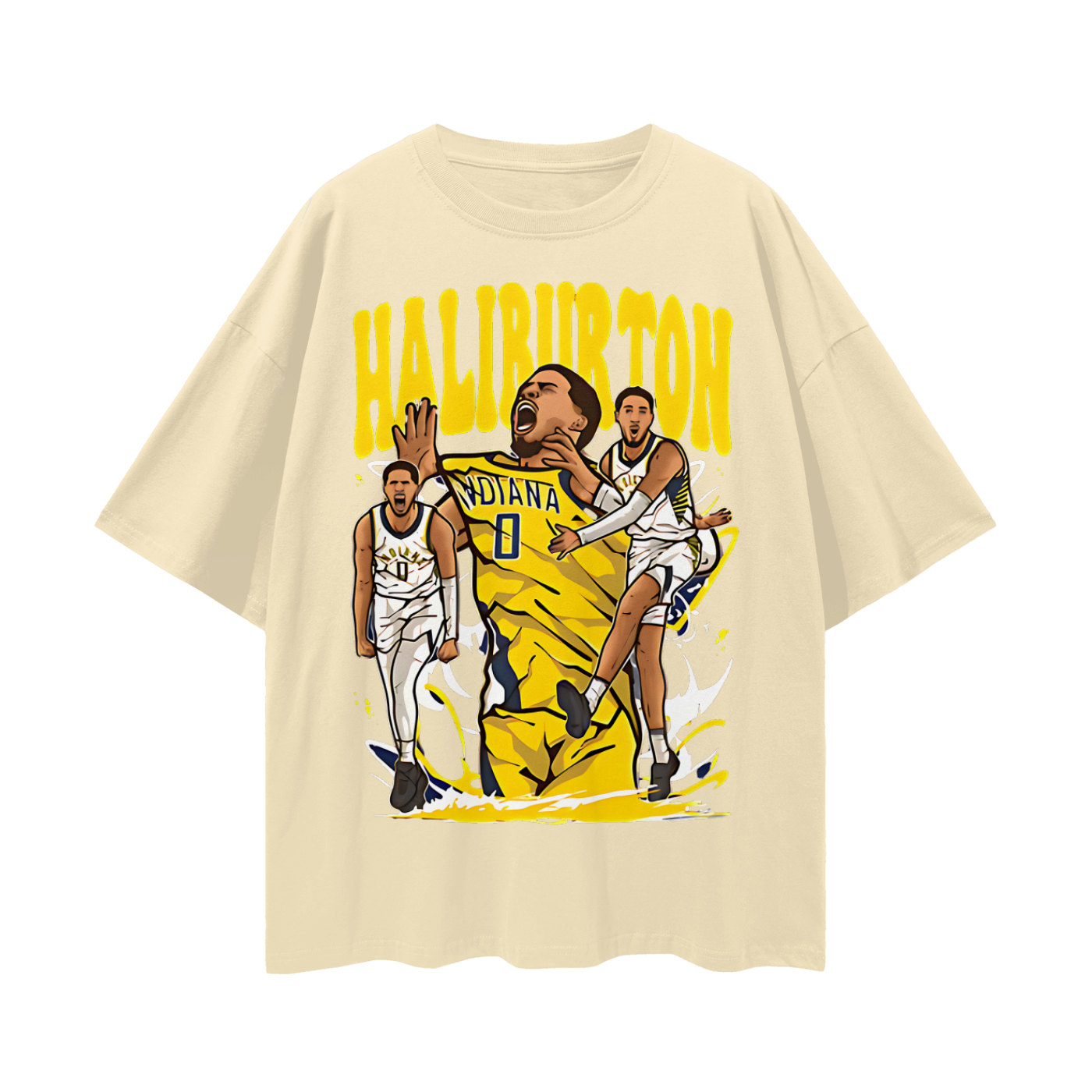 Tyrese Haliburton Pacers 90s Y2K Vintage Like Graphic Oversized T Shirt