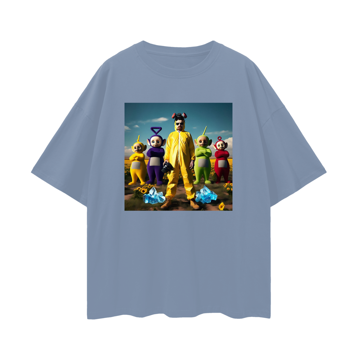 Funny Walter White Teletubbies Breaking Bad Graphic Oversized T Shirt