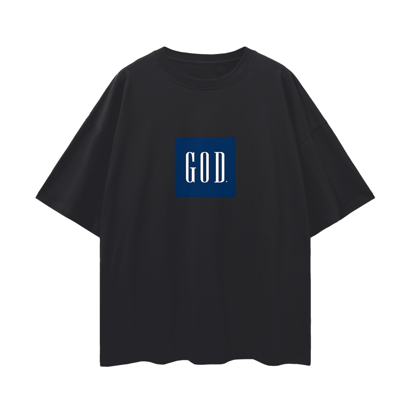 Religious God Box Logo Gap Like Graphic Oversized T Shirt