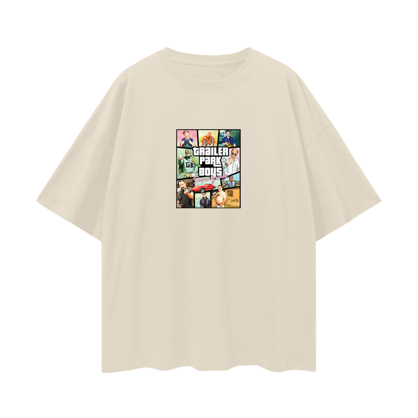 Vintage Like GTA Trailer Park Boys Funny Y2K Graphic Oversized T Shirt