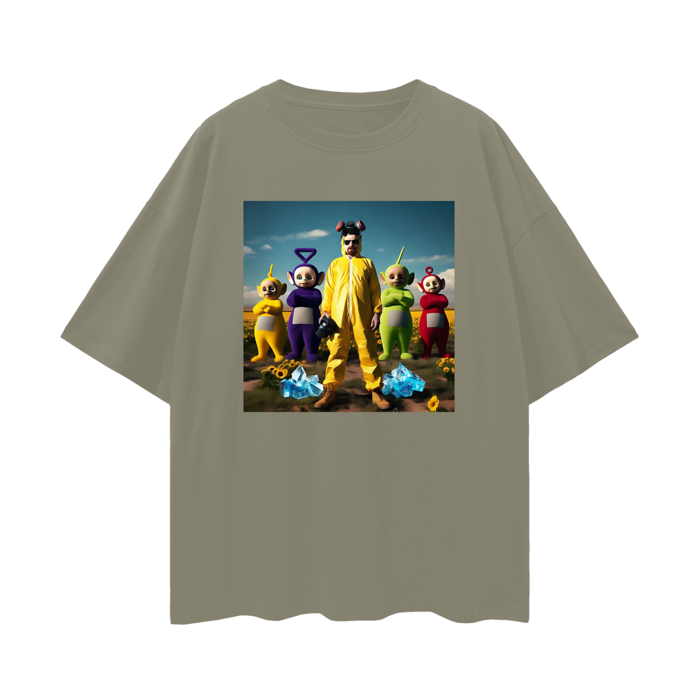 Funny Walter White Teletubbies Breaking Bad Graphic Oversized T Shirt