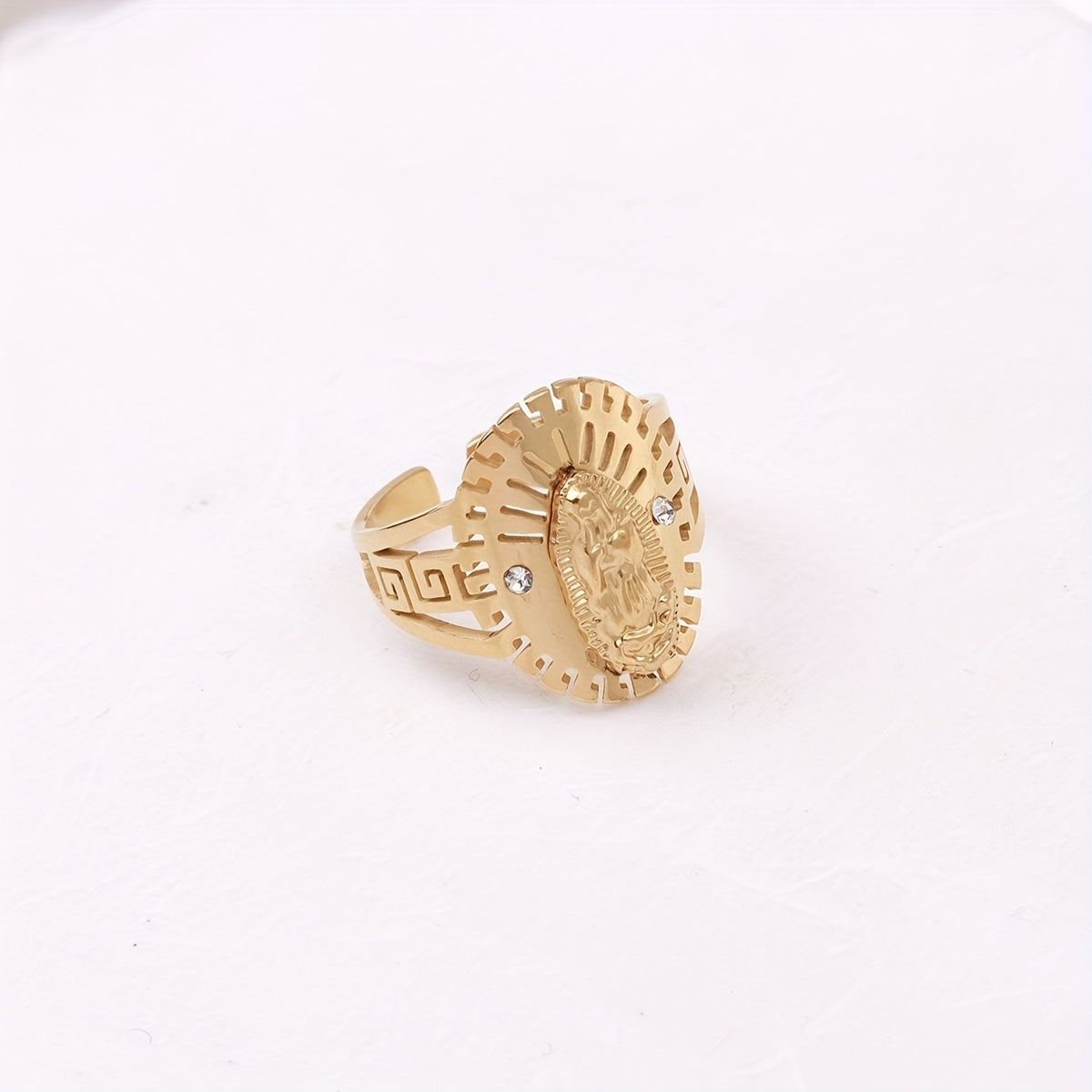 Religious Style Gold Virgin Mary Ring