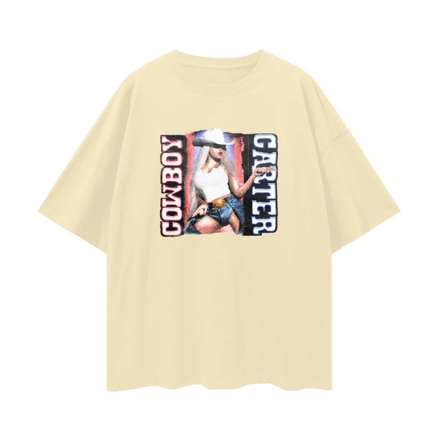 Vintage Like Beyonce Cowboy Carter Graphic Oversized T Shirt