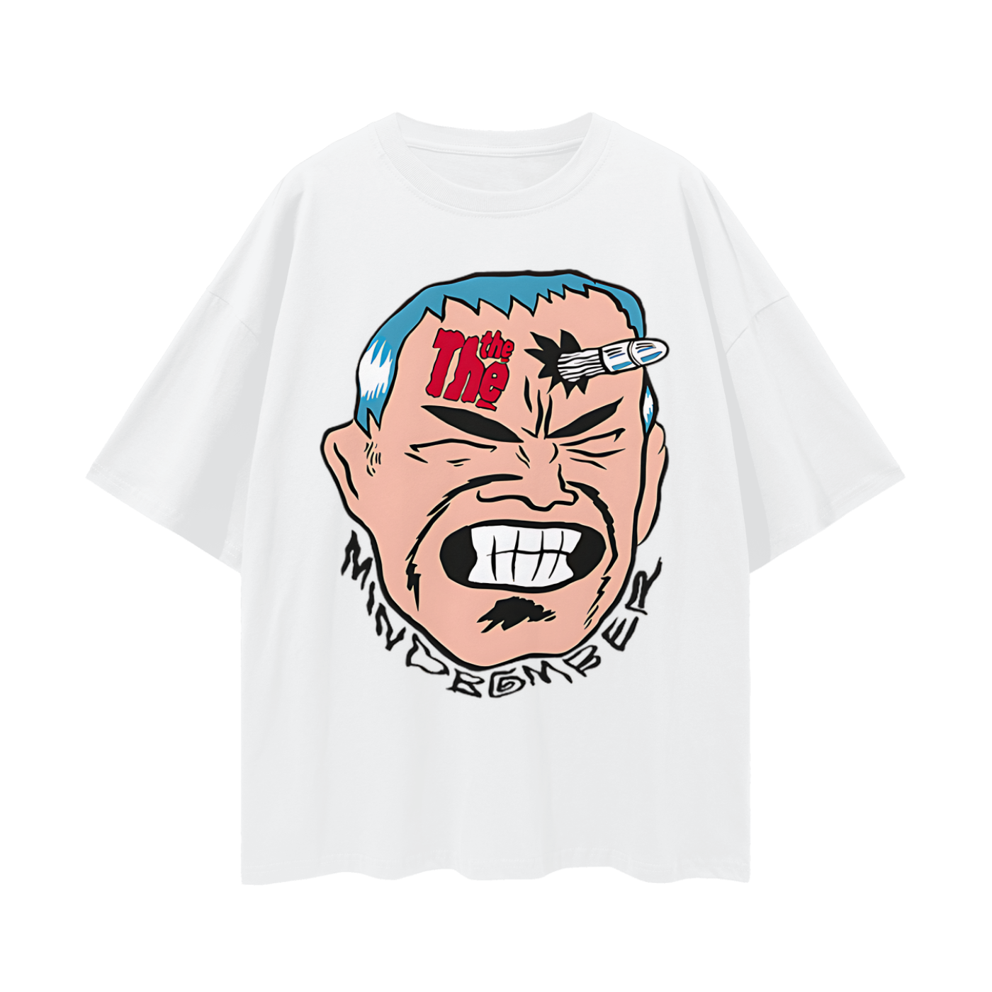 Vintage Like 80s Mind Bomber Graphic Oversized T Shirt