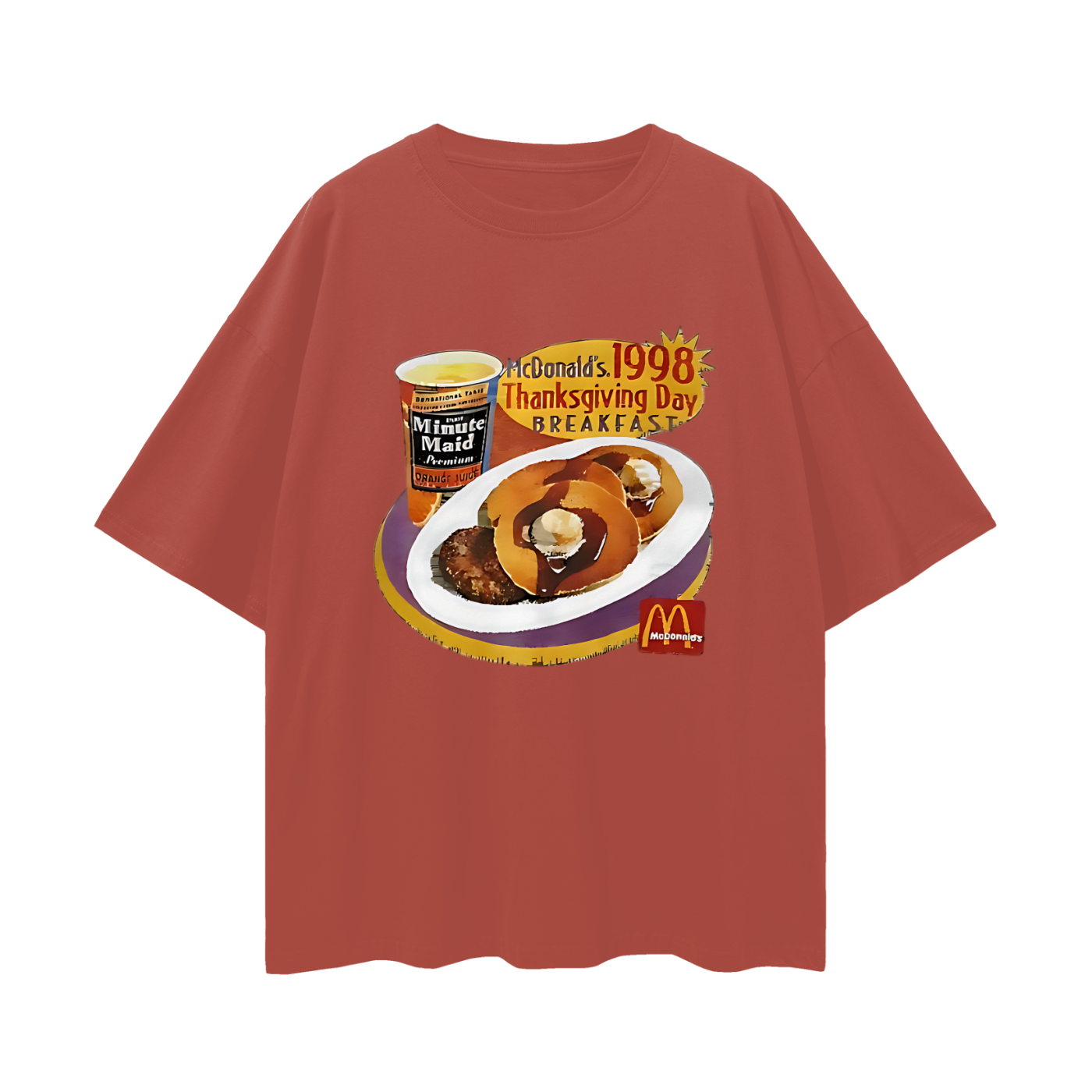 McDonalds 1998 Breakfast Deal Graphic Oversized T Shirt