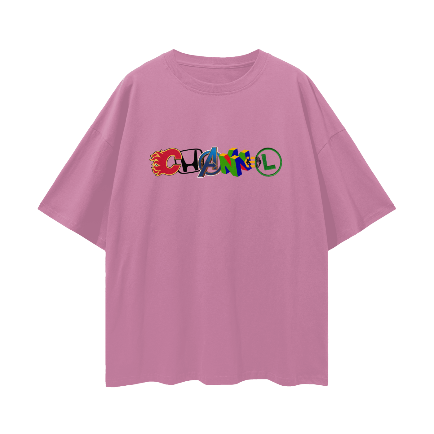 Chanel Logo 90s Vintage Like Graphic Oversized T Shirt