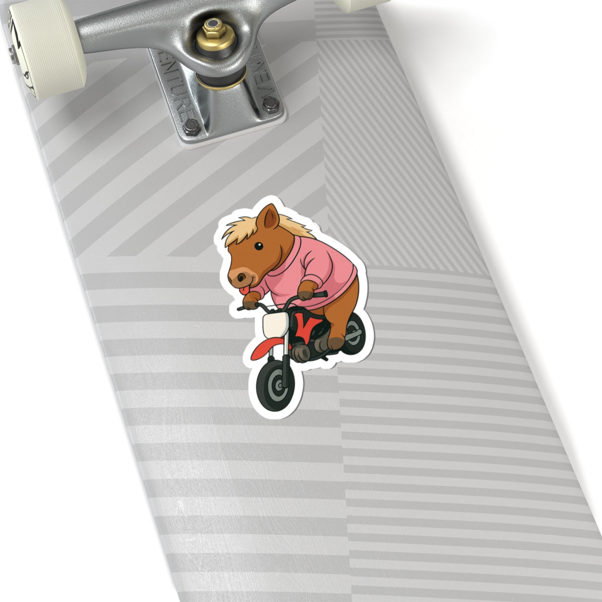Funny Horse On Dirt Bike Sticker