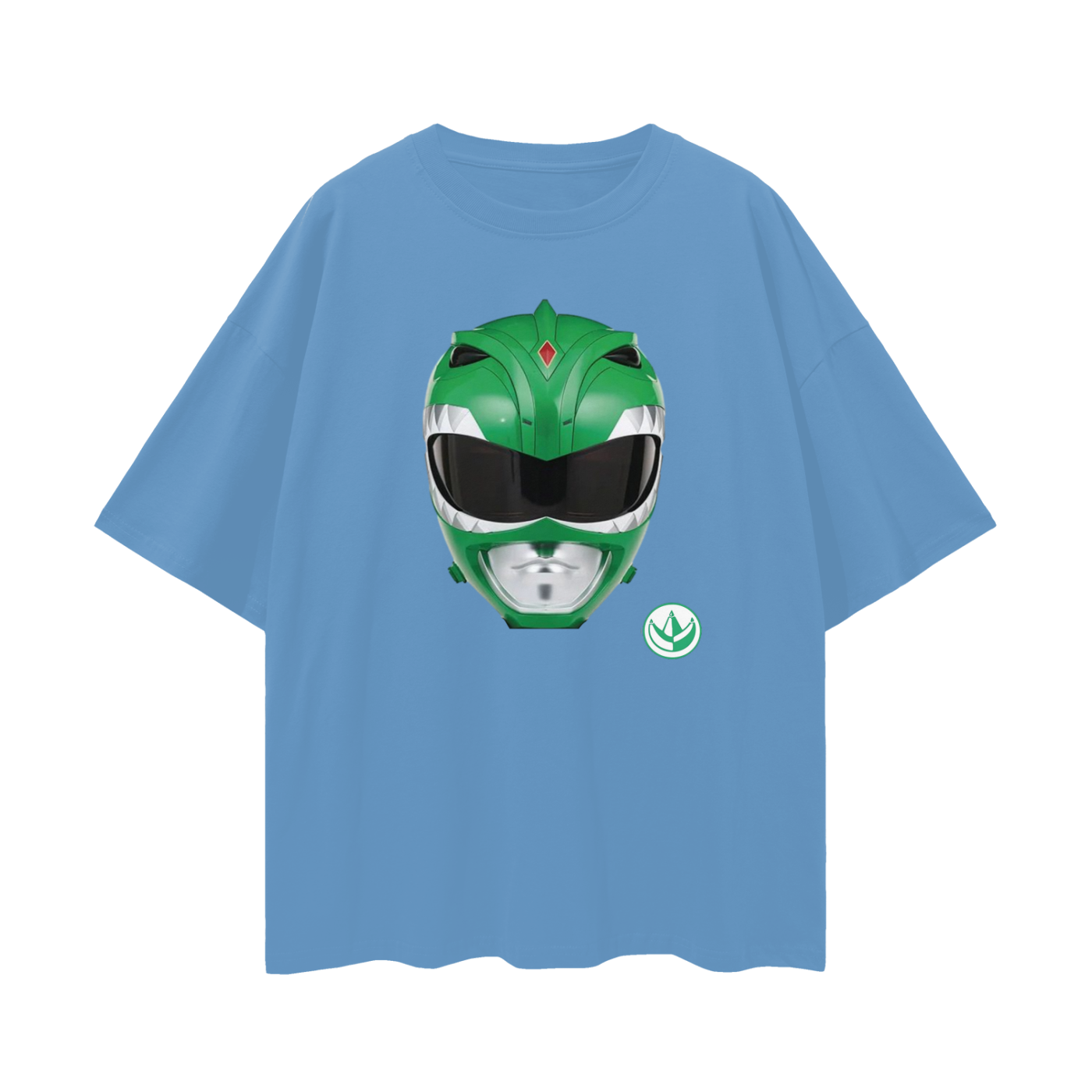 Vintage Like Green Power Ranger Mask Oversized T Shirt