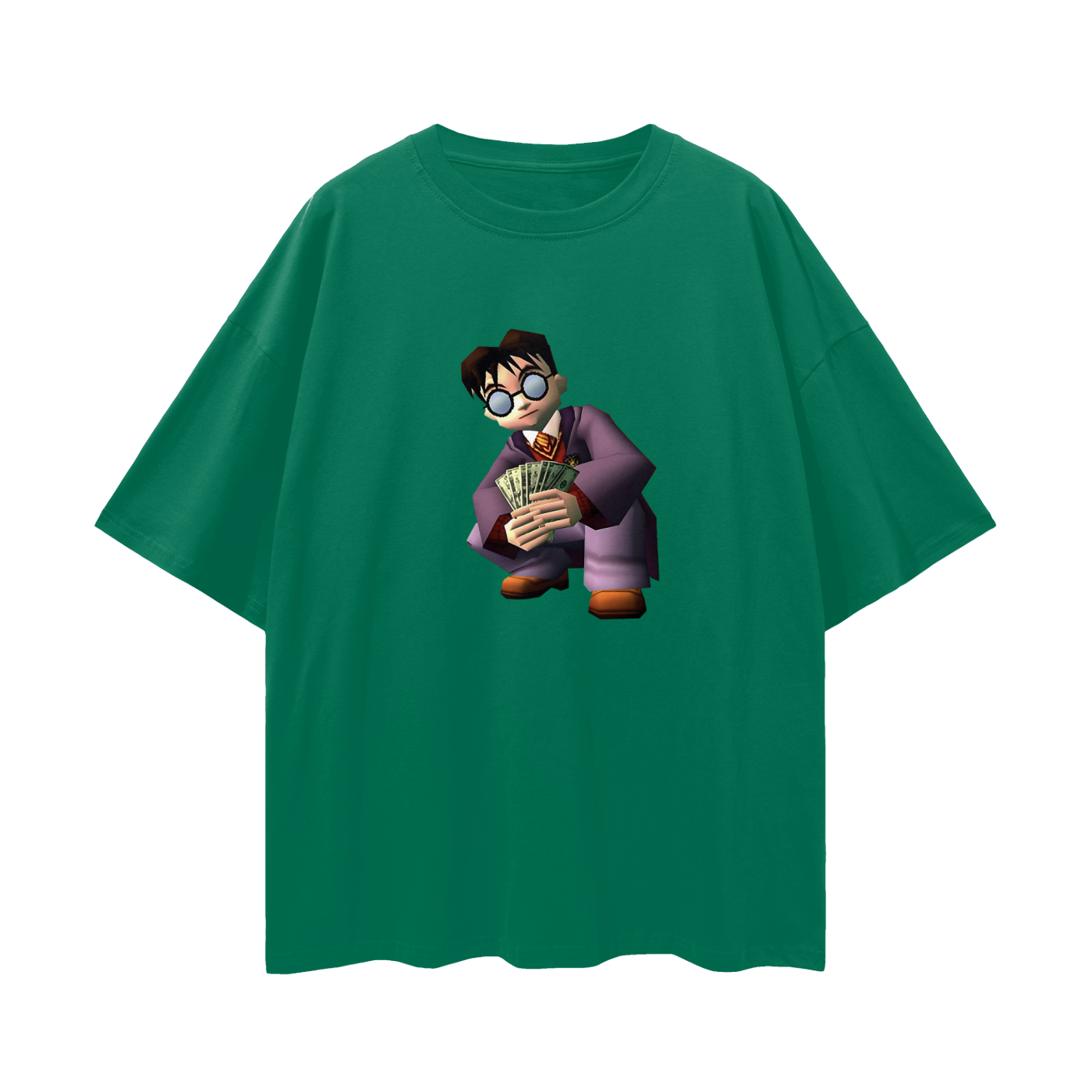 Harry Potter Money Spread 90s Vintage Like Graphic Oversized T Shirt