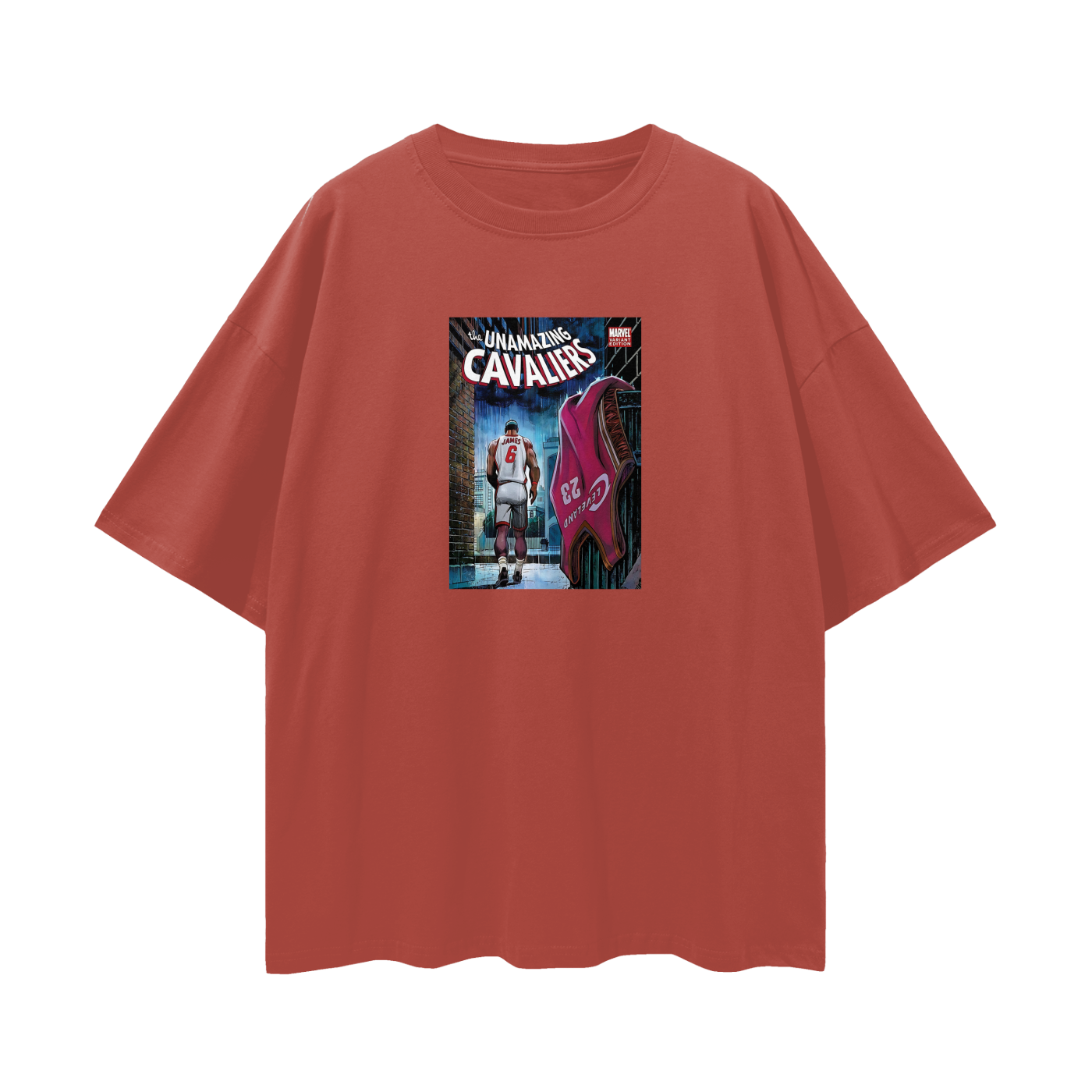 Lebron James Marvel Comic Cavaliers 90s Vintage Like Graphic Oversized T Shirt