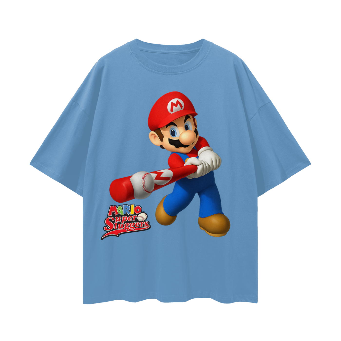 Vintage/Y2K Mario Super Sluggers Game Graphic T Shirt