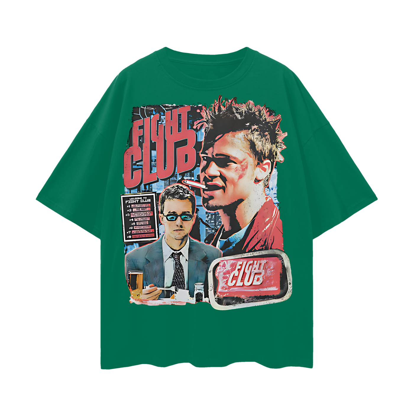 Vintage Like Fight Club Movie Big Graphic Oversized T Shirt