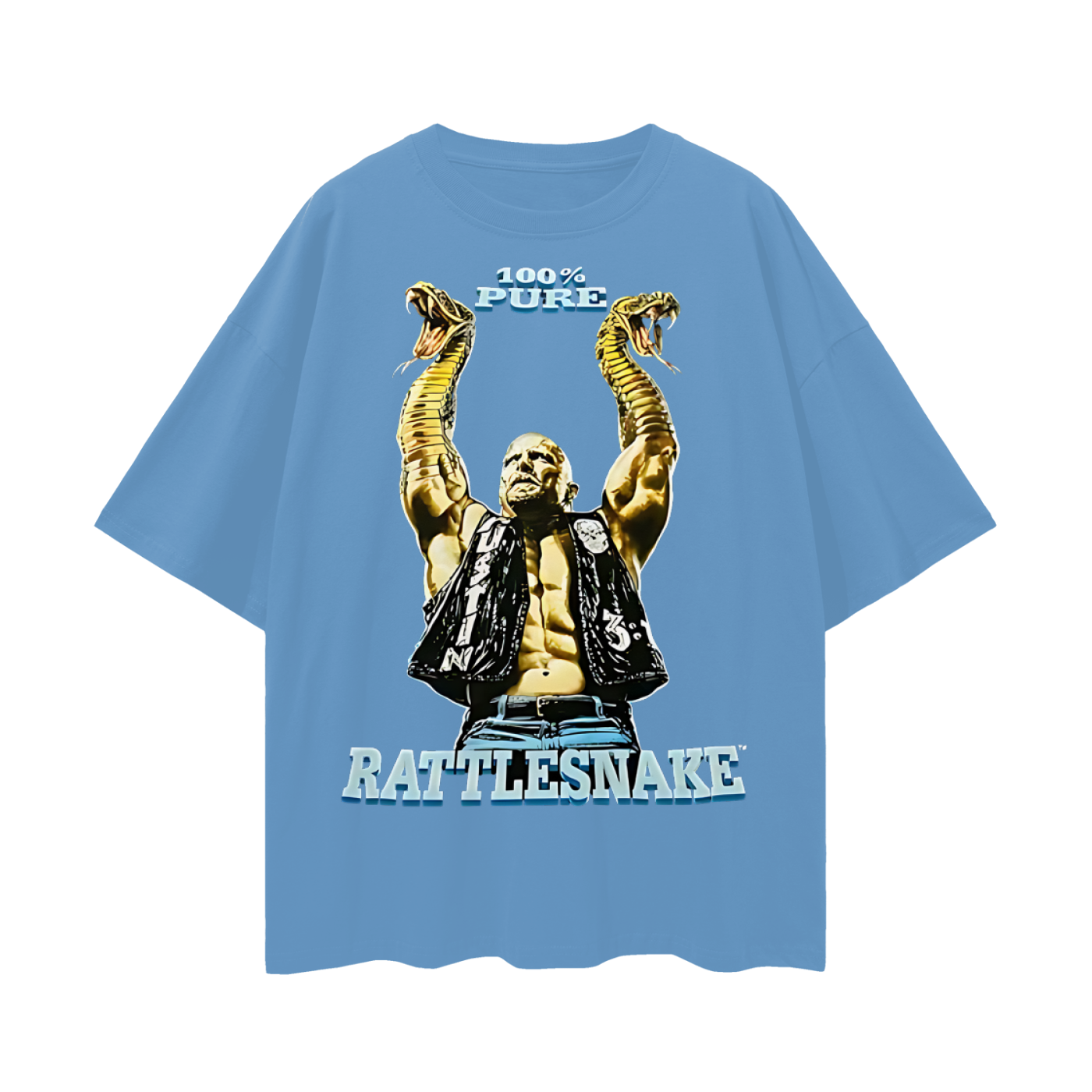 Vintage Like Stone Cold Rattlesnake Big Graphic Oversized T Shirt
