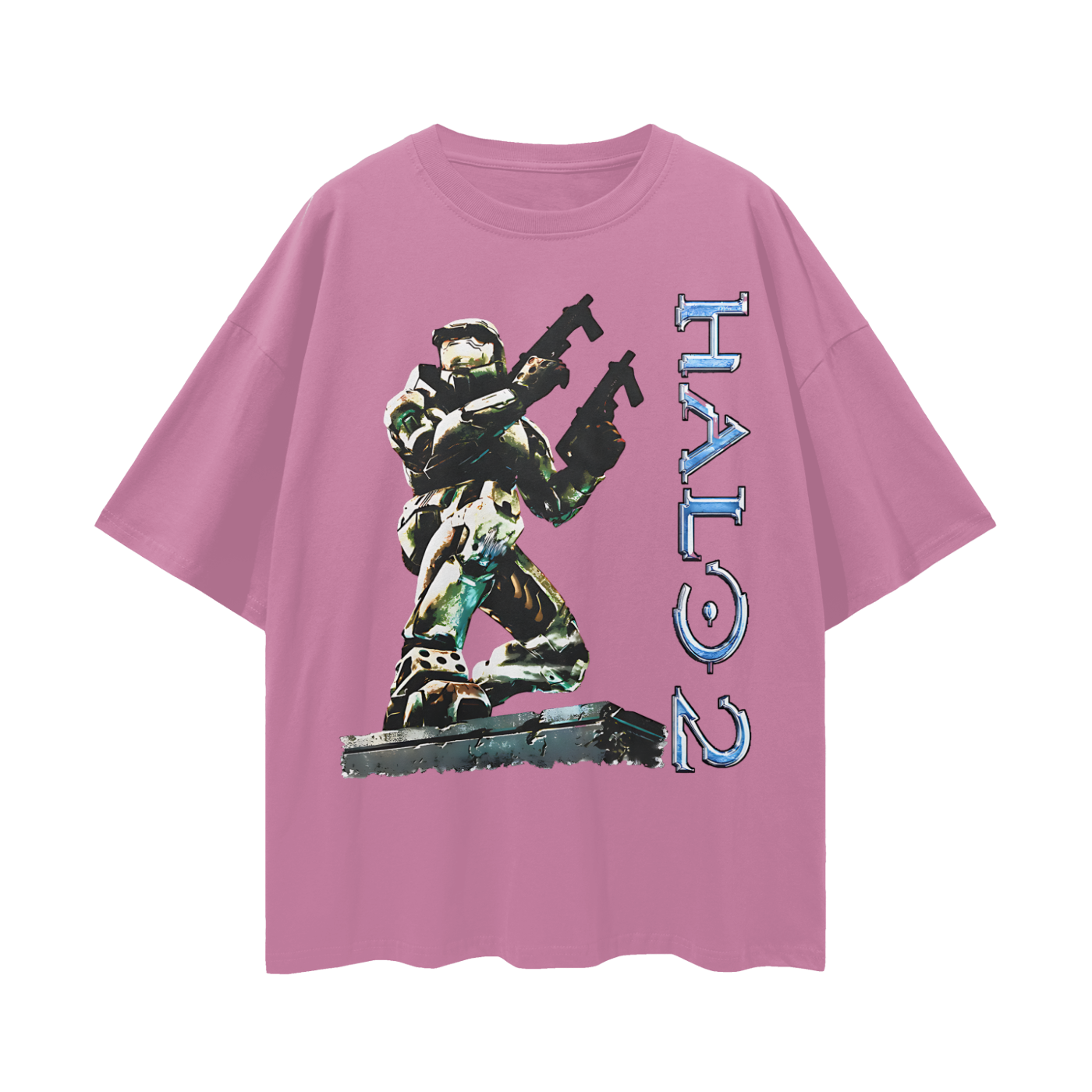 Halo 2 Video Game 90s Vintage Like Graphic Oversized T Shirt