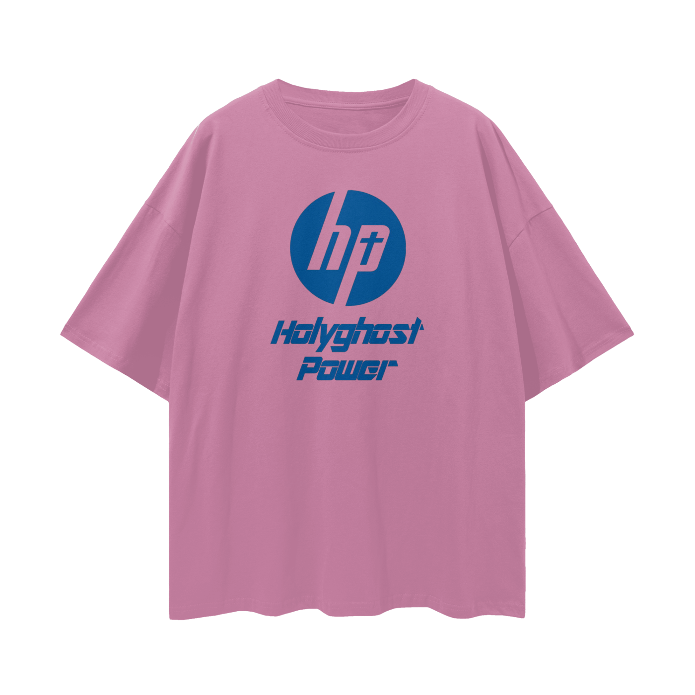 Religious Jesus Holy Power HP Logo Like Oversized T Shirt