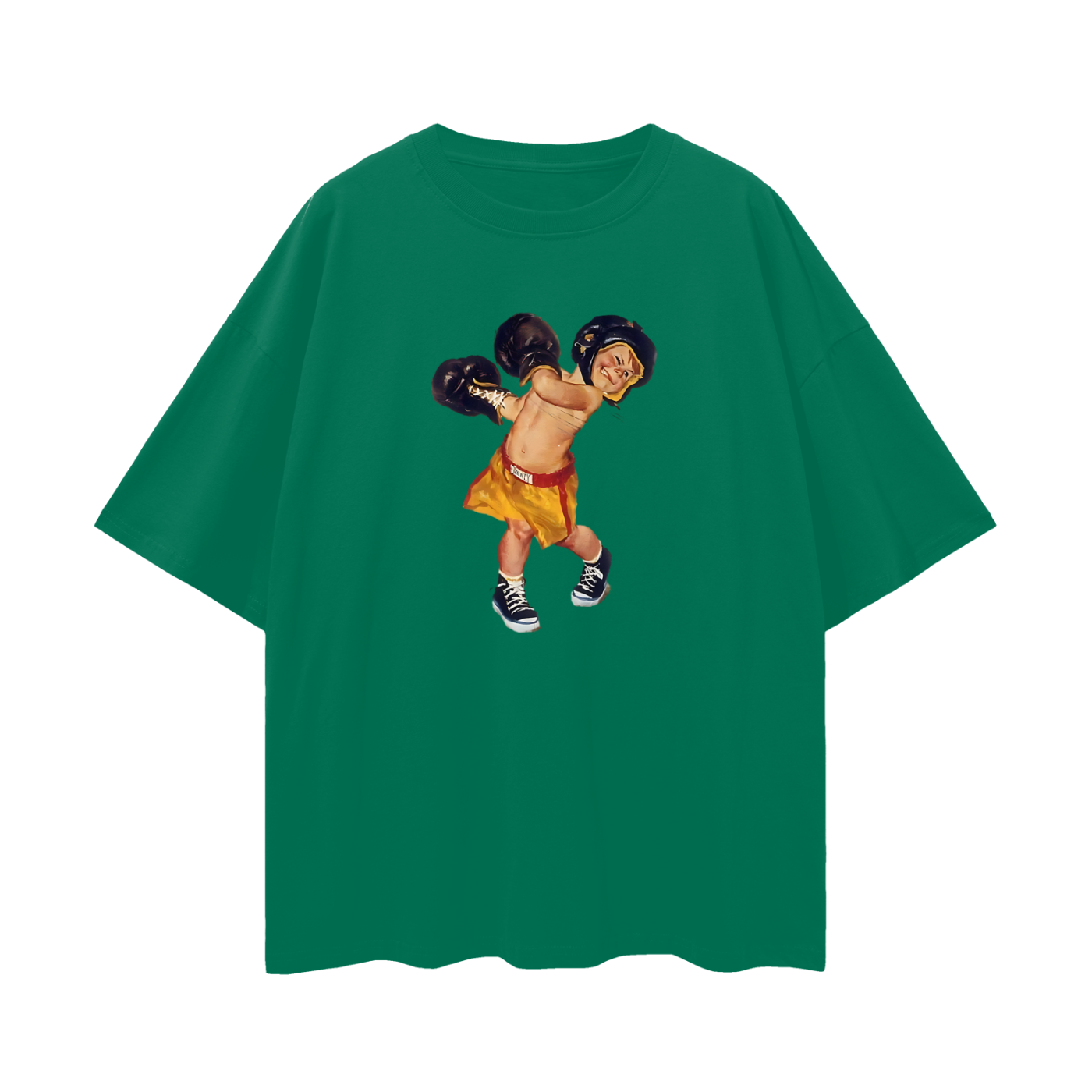 Vintage Like Kid Boxing Oversized T Shirt