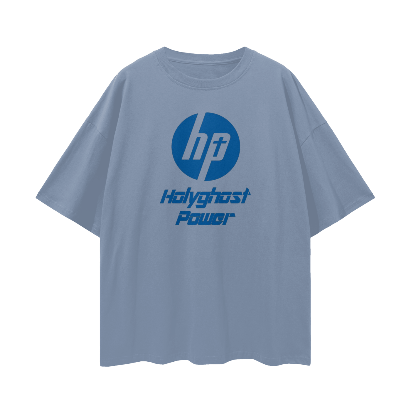 Religious Jesus Holy Power HP Logo Like Oversized T Shirt