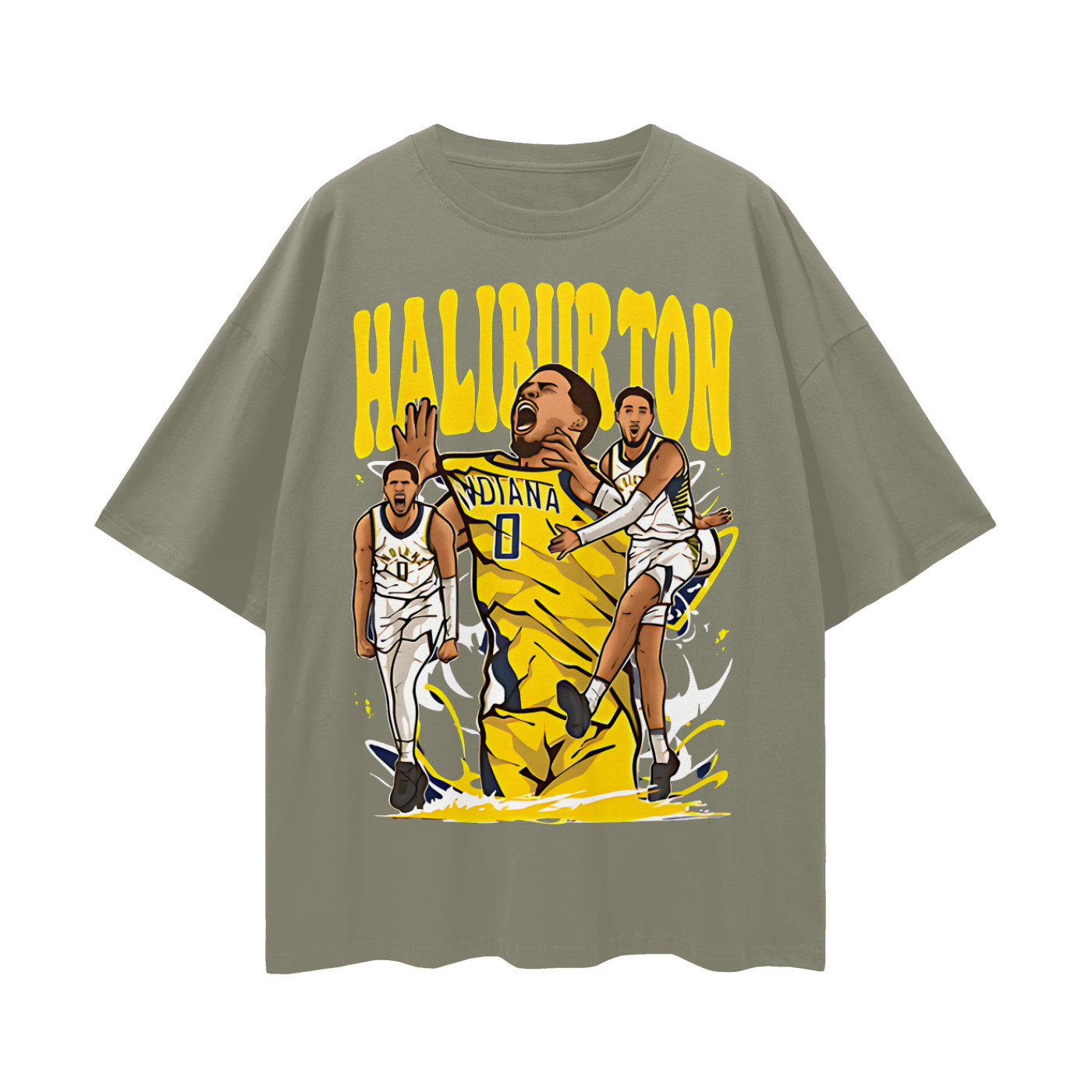 Tyrese Haliburton Pacers 90s Y2K Vintage Like Graphic Oversized T Shirt