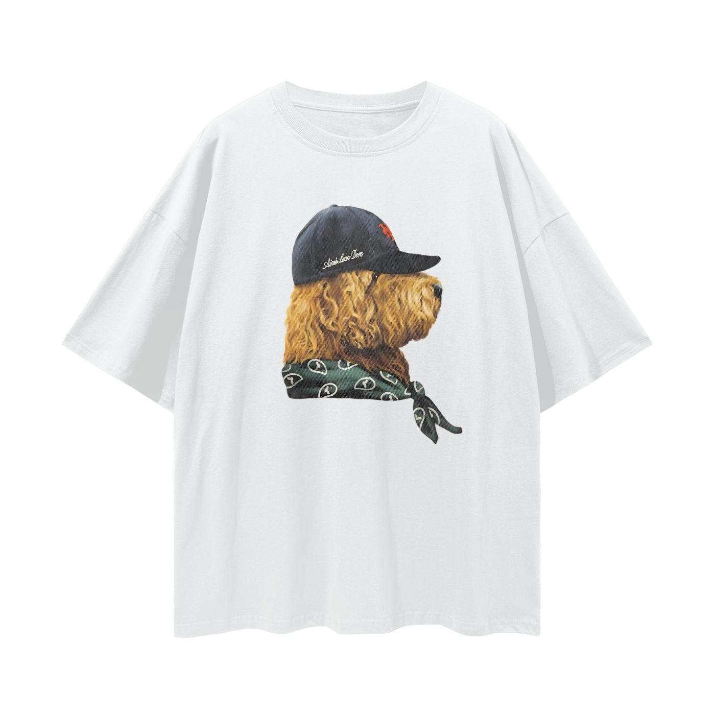 Streetwear Fitted Dog Graphic Oversized T Shirt