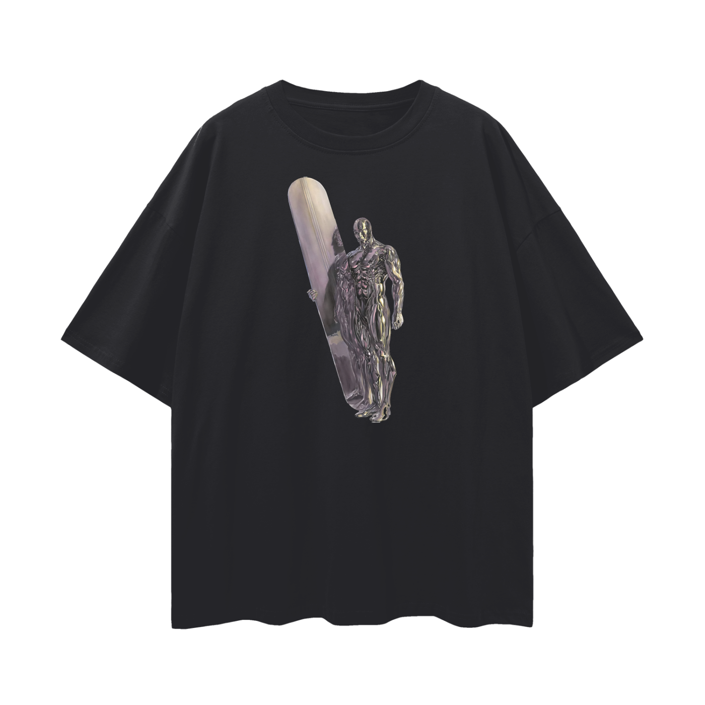Vintage Like Silver Surfer Oversized T Shirt