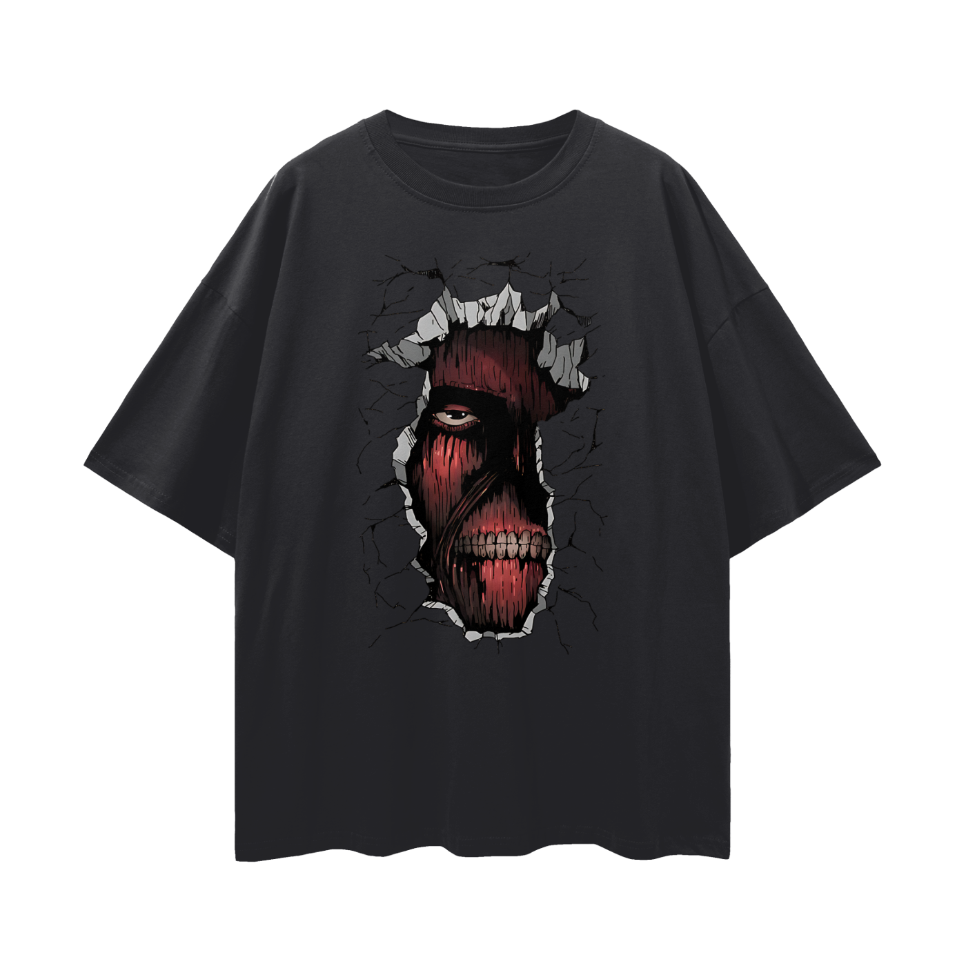 Vintage/Y2K Attack On Titans Anime Graphic Oversized T Shirt