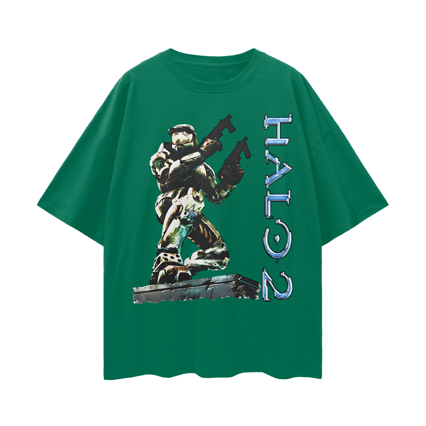Halo 2 Video Game 90s Vintage Like Graphic Oversized T Shirt