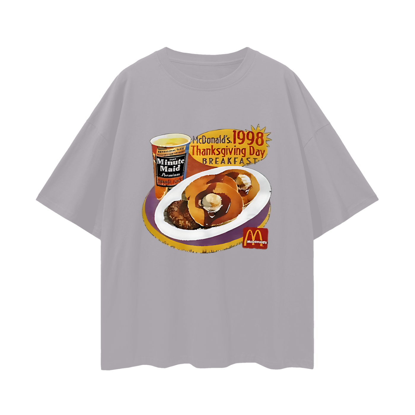 McDonalds 1998 Breakfast Deal Graphic Oversized T Shirt