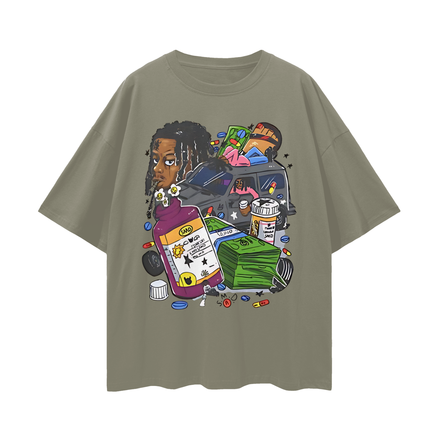Lucki Rapper Graphic Oversized T Shirt