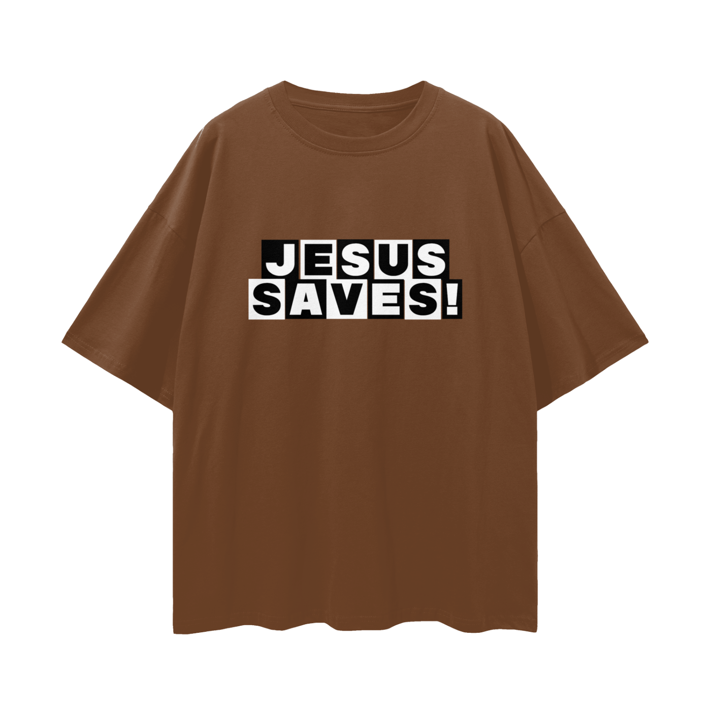 Religious Jesus Saves Cartoon Network Like Graphic Oversized T Shirt