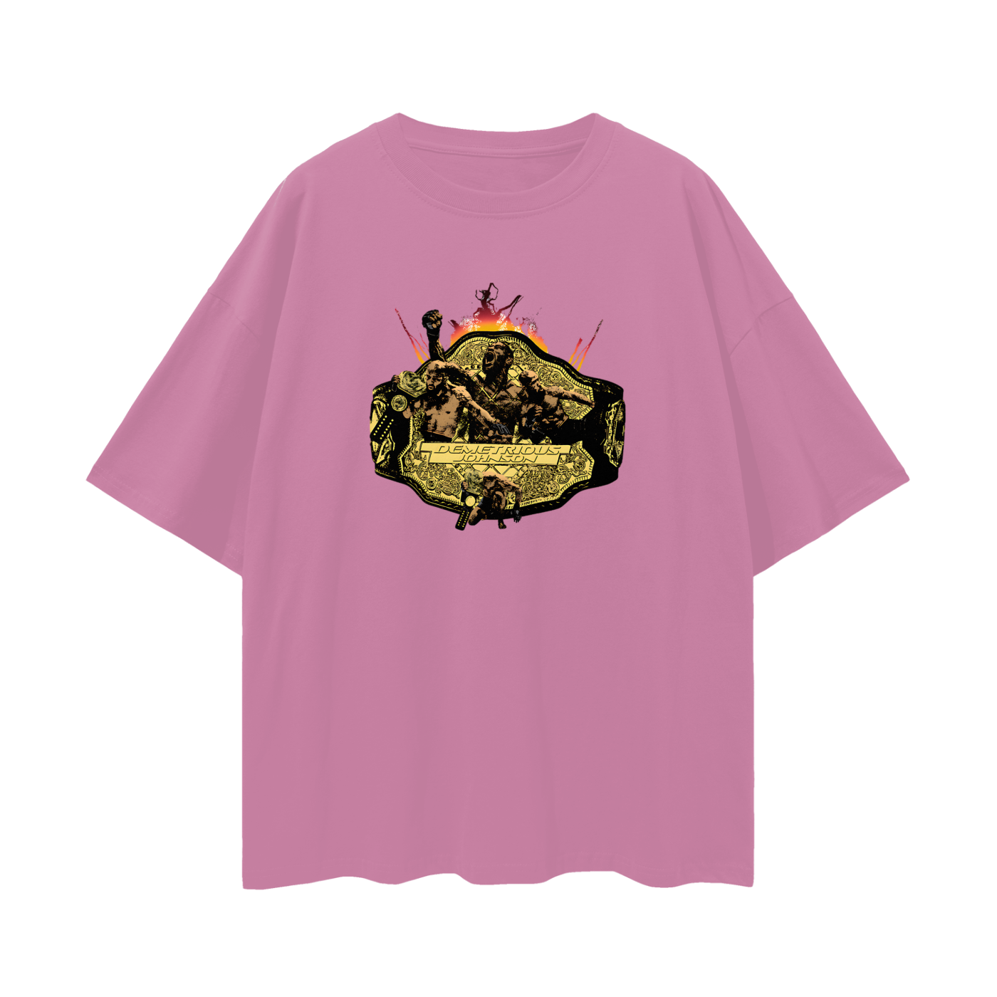 Demetrius Johnson UFC Belt Graphic Oversized T Shirt