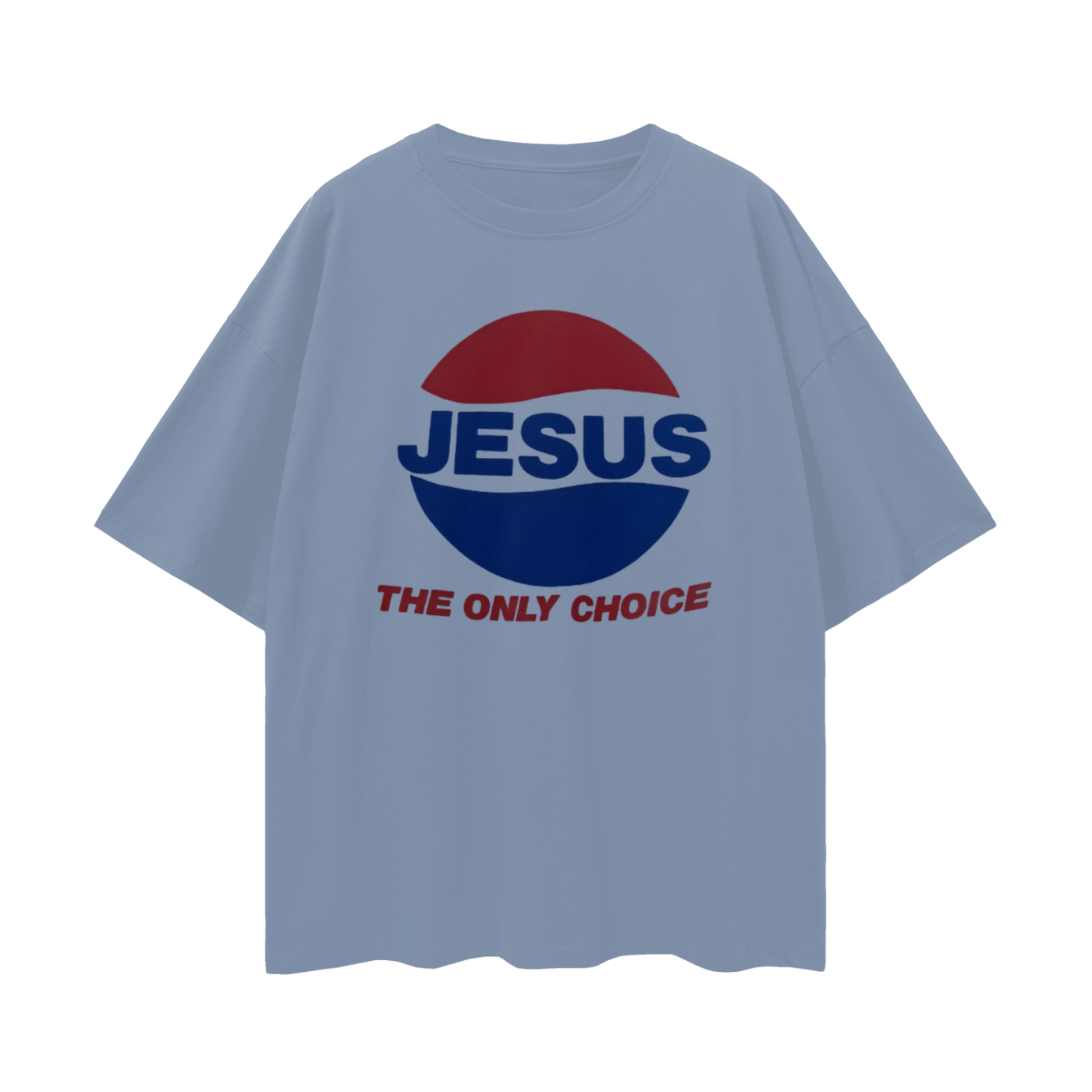 Religious Jesus Pepsi The Only Way Graphic Oversized T Shirt