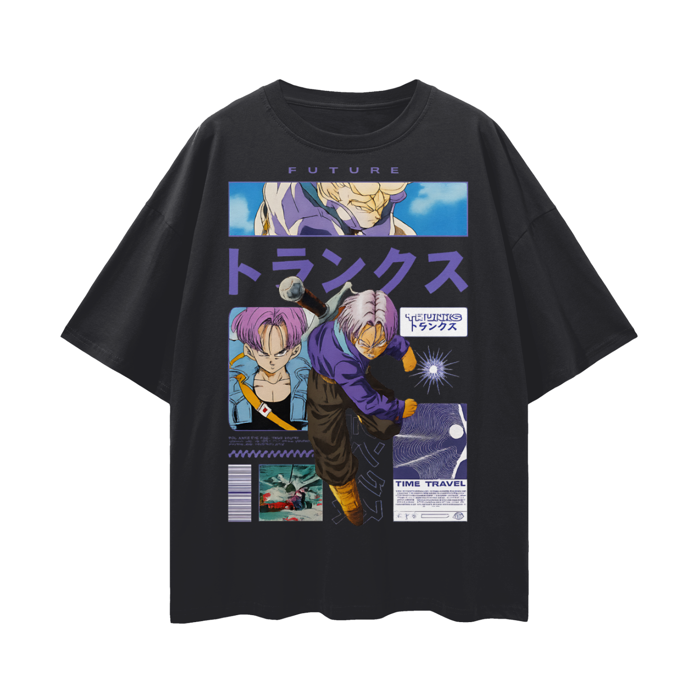 Vintage/Y2K Future Trunks Anime Character Oversized T Shirt