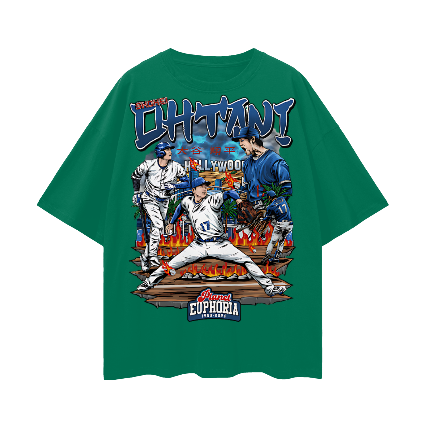 Shohei Otani Dodgers PE MLB Baseball Vintage Like Graphic Oversized T Shirt