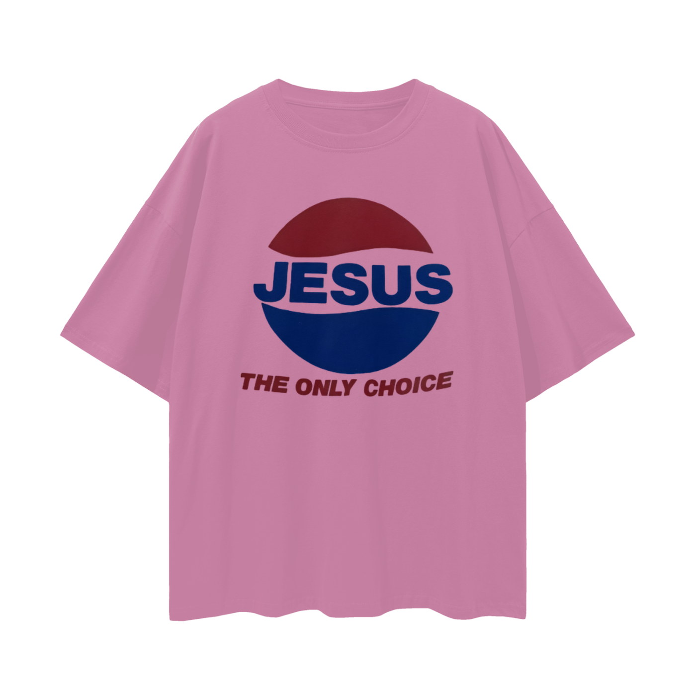 Religious Jesus Pepsi The Only Way Graphic Oversized T Shirt