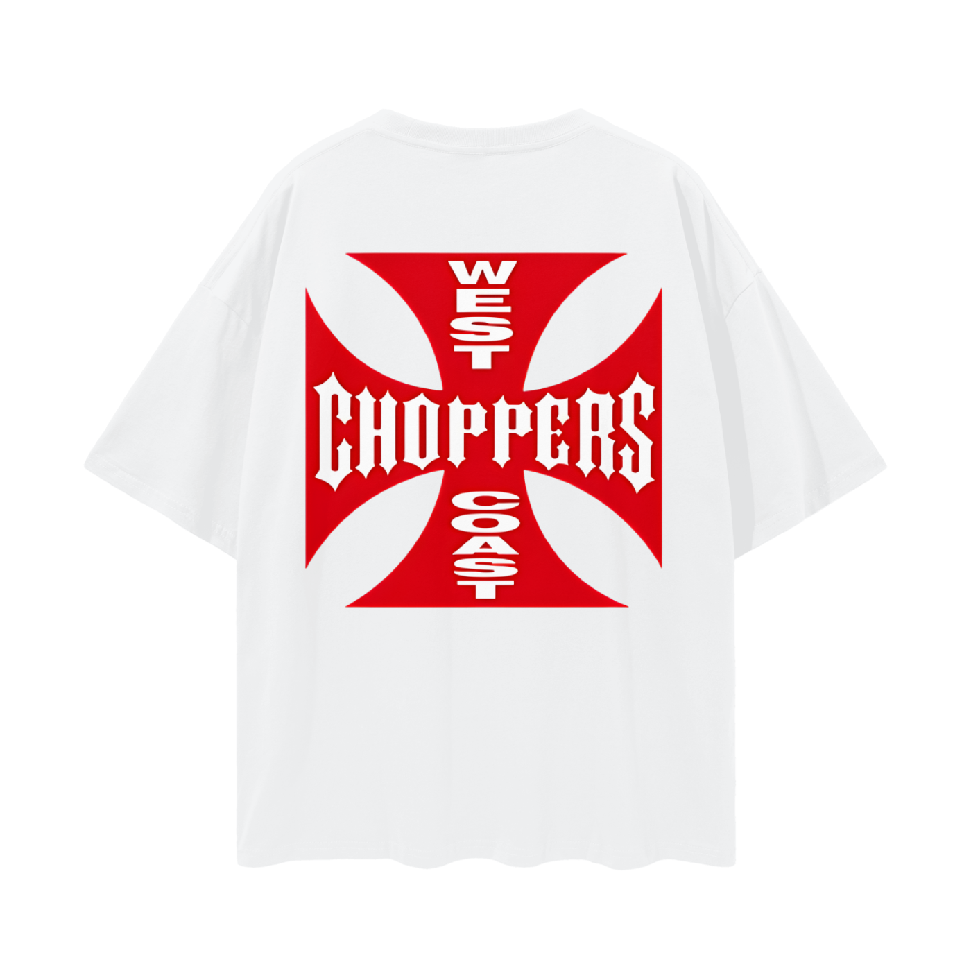 Vintage Like Red West Coast Choppers Oversized T Shirt