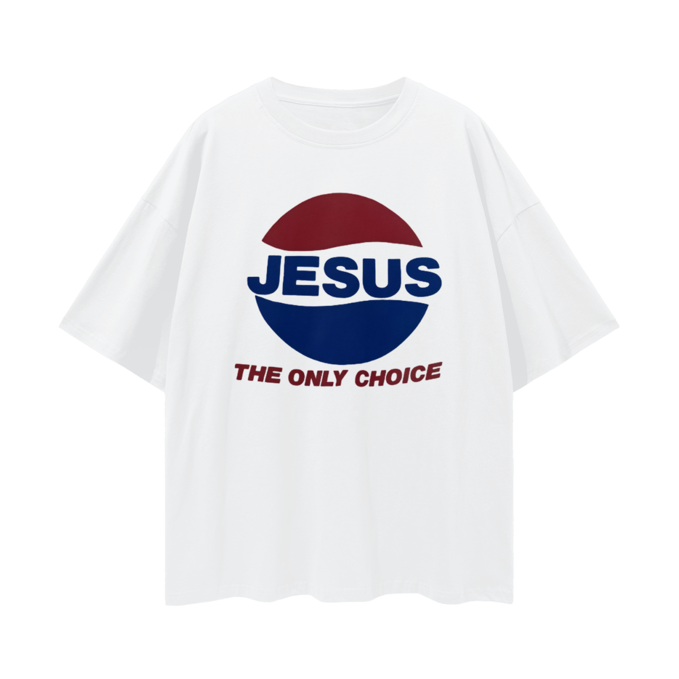 Religious Jesus Pepsi The Only Way Graphic Oversized T Shirt