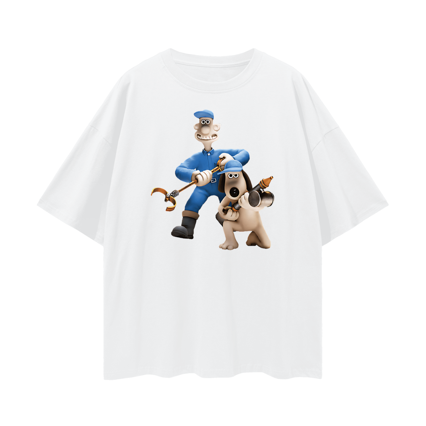 Vintage Like Wallis & Gromit Movie Oversized T Shirt