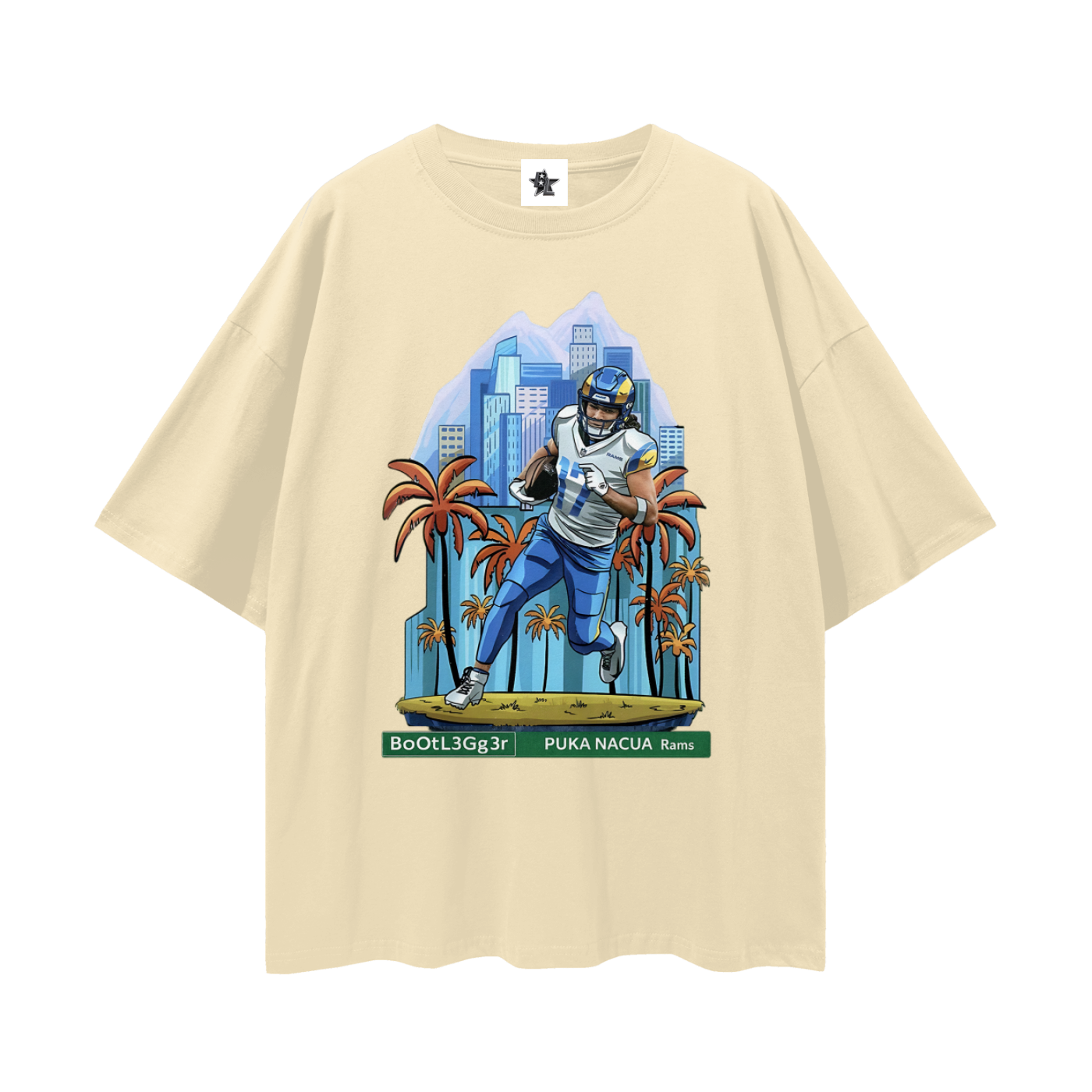 Vintage/Y2K Rams Puka Nacua Downtown Rookie Oversized T Shirt
