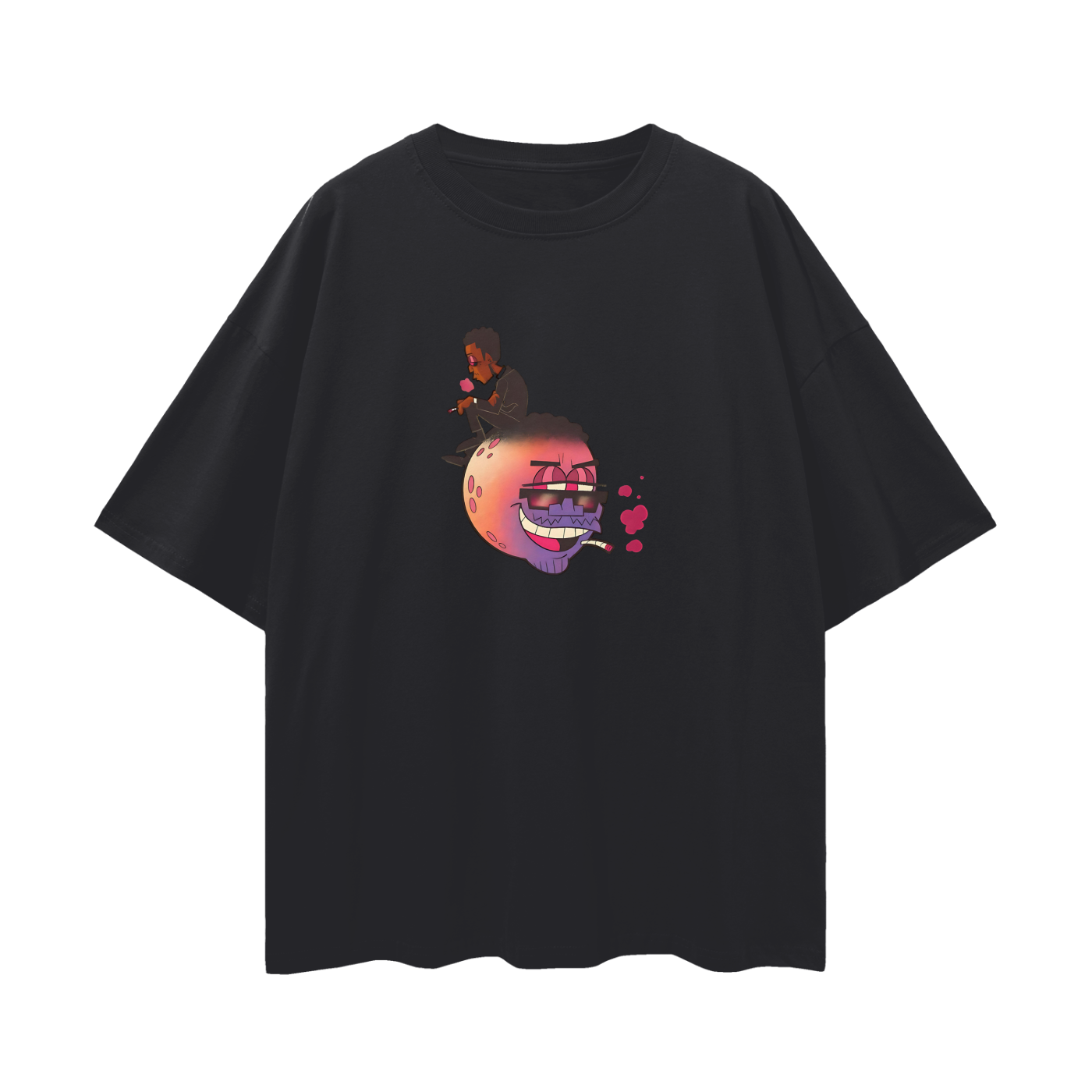 Vintage Like Kid Cudi Cartoon Graphic Oversized T Shirt