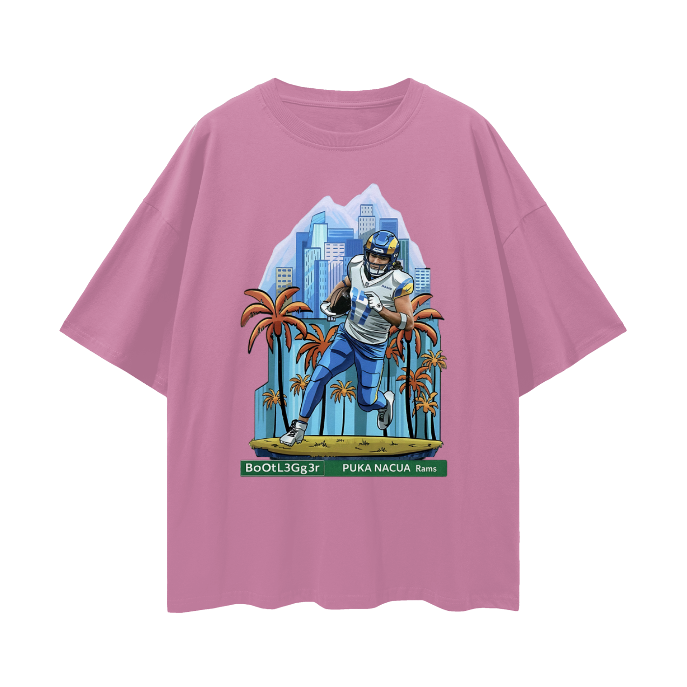 Vintage/Y2K Rams Puka Nacua Downtown Rookie Oversized T Shirt