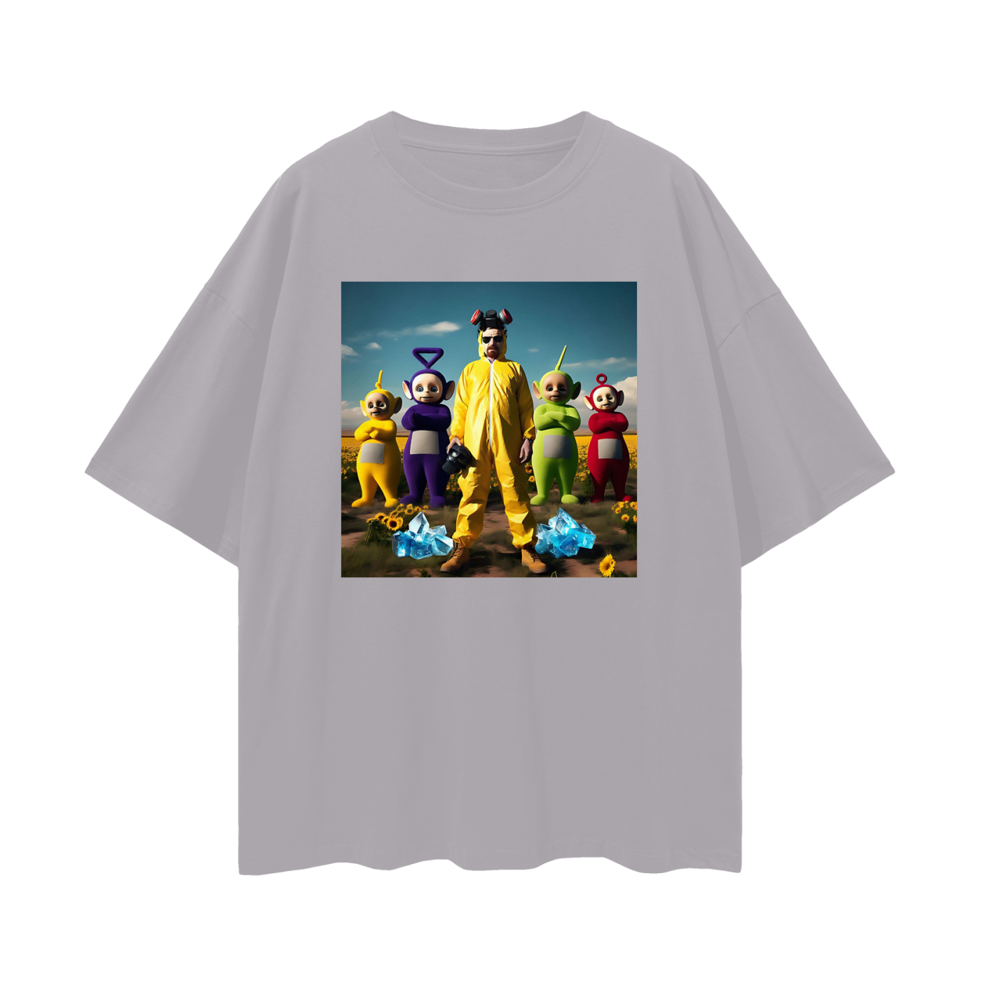 Funny Walter White Teletubbies Breaking Bad Graphic Oversized T Shirt