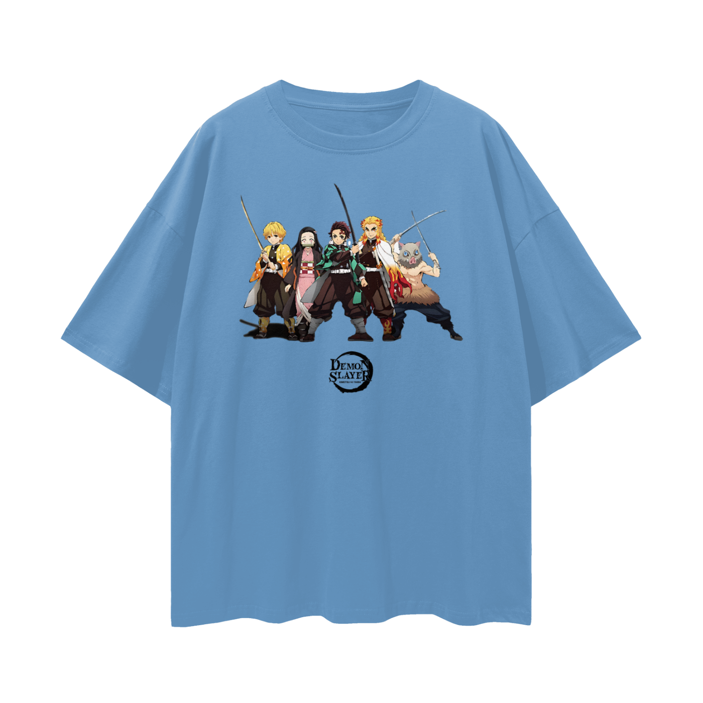 Vintage/Y2K Demon Slayer Anime All Characters Oversized T Shirt