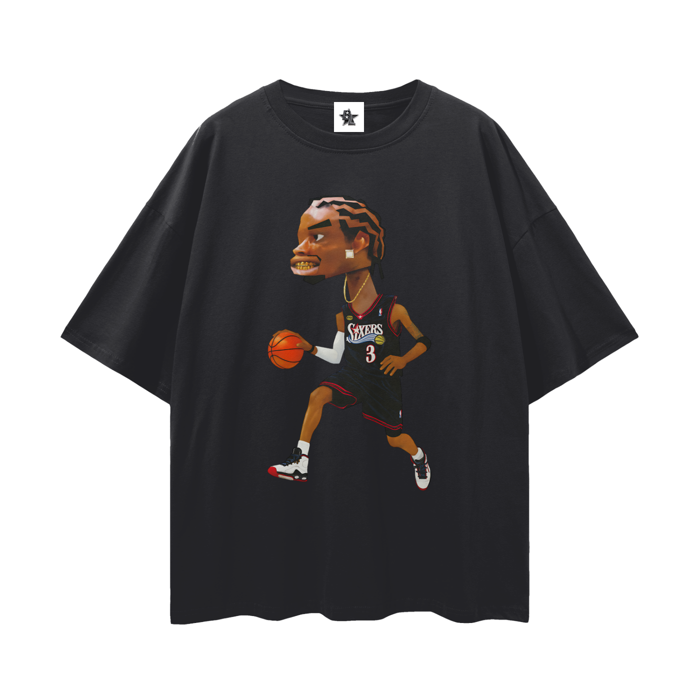 Vintage/Y2K Allen Iverson Sixers Oversized T Shirt